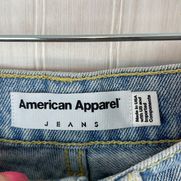 AMERICAN APPAREL HIGH WAISTED RIGID DENIM SHORT 27 - Picture 2 of 4